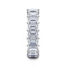 Eternity Band Wedding Ring in 14k White Gold with Emerald Cut Natural Diamond at Gabriel & Co.