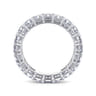 Eternity Band Wedding Ring in 14k White Gold with Emerald Cut Natural Diamond at Gabriel & Co.