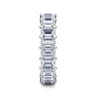 Eternity Band Wedding Ring in 14k White Gold with Emerald Cut Natural Diamond at Gabriel & Co.