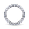 Eternity Band Wedding Ring in 14k White Gold with Emerald Cut Natural Diamond at Gabriel & Co.