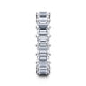 Eternity Band Wedding Ring in 14k White Gold with Emerald Cut Natural Diamond at Gabriel & Co.