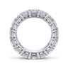 Eternity Band Wedding Ring in 14k White Gold with Emerald Cut Natural Diamond at Gabriel & Co.