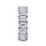Eternity Band Wedding Ring in 14k White Gold with Emerald Cut Natural Diamond at Gabriel & Co.