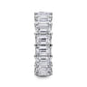 Eternity Band Wedding Ring in 14k White Gold with Emerald Cut Natural Diamond at Gabriel & Co.