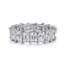 Eternity Band Wedding Ring in 14k White Gold with Emerald Cut Natural Diamond at Gabriel & Co.