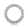 Eternity Band Wedding Ring in 14k White Gold with Emerald Cut Natural Diamond at Gabriel & Co.