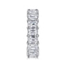 Eternity Band Wedding Ring in 14k White Gold with Emerald Cut Natural Diamond at Gabriel & Co.