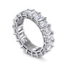 Eternity Band Wedding Ring in 14k White Gold with Emerald Cut Natural Diamond at Gabriel & Co.