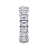 Eternity Band Wedding Ring in 14k White Gold with Emerald Cut Natural Diamond at Gabriel & Co.
