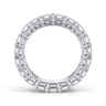 Eternity Band Wedding Ring in 14k White Gold with Emerald Cut Natural Diamond at Gabriel & Co.