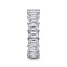 Eternity Band Wedding Ring in 14k White Gold with Emerald Cut Natural Diamond at Gabriel & Co.