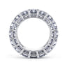 Eternity Band Wedding Ring in 14k White Gold with Emerald Cut Natural Diamond at Gabriel & Co.