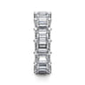 Eternity Band Wedding Ring in 14k White Gold with Emerald Cut Natural Diamond at Gabriel & Co.