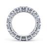 Eternity Band Wedding Ring in 14k White Gold with Emerald Cut Natural Diamond at Gabriel & Co.