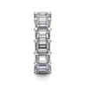 Eternity Band Wedding Ring in 14k White Gold with Emerald Cut Natural Diamond at Gabriel & Co.