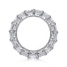 Eternity Band Wedding Ring in 14k White Gold with Emerald Cut Natural Diamond at Gabriel & Co.