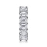 Eternity Band Wedding Ring in 14k White Gold with Emerald Cut Natural Diamond at Gabriel & Co.