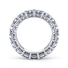 Eternity Band Wedding Ring in 14k White Gold with Emerald Cut Natural Diamond at Gabriel & Co.