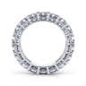 Eternity Band Wedding Ring in 14k White Gold with Emerald Cut Natural Diamond at Gabriel & Co.