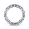 Eternity Band Wedding Ring in 14k White Gold with Emerald Cut Natural Diamond at Gabriel & Co.