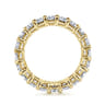 Eternity Band Wedding Ring in 14k Yellow Gold with Emerald Cut Natural Diamond at Gabriel & Co.