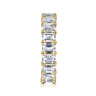 Eternity Band Wedding Ring in 14k Yellow Gold with Emerald Cut Natural Diamond at Gabriel & Co.