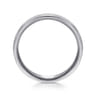 Ezra - 14K White Gold 6mm - Satin Color Block Men's Wedding Band in Satin Finish