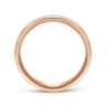 Ezra - 14K White-Rose Gold 6mm - Two Tone Men's Wedding Band in Satin Finish