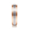 Ezra - 14K White-Rose Gold 6mm - Two Tone Men's Wedding Band in Satin Finish