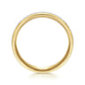 Ezra - 14K White-Yellow Gold 6mm - Two Tone Men's Wedding Band in Satin Finish