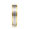 Ezra - 14K White-Yellow Gold 6mm - Two Tone Men's Wedding Band in Satin Finish
