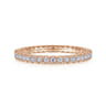 Eternity Band Wedding Ring in 14k Rose Gold with Round Natural Diamond at Gabriel & Co.