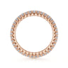Eternity Band Wedding Ring in 14k Rose Gold with Round Natural Diamond at Gabriel & Co.