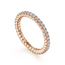 Eternity Band Wedding Ring in 14k Rose Gold with Round Natural Diamond at Gabriel & Co.