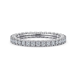 14K White Gold Diamond Eternity Band