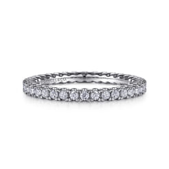 Faenza - 14K White Gold Diamond Eternity Band