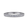 Eternity Band Wedding Ring in 14k White Gold with Round Natural Diamond at Gabriel & Co.