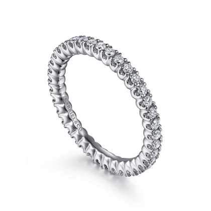 Faenza - 14K White Gold Diamond Eternity Band