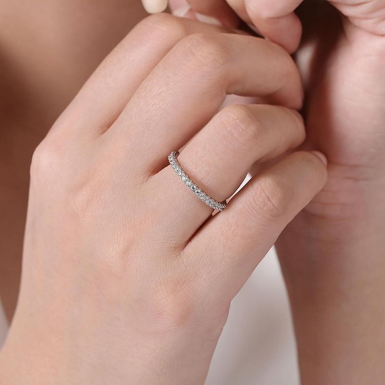 Faenza - 14K White Gold Diamond Eternity Band