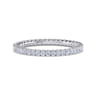 Eternity Band Wedding Ring in 14k White Gold with Round Natural Diamond at Gabriel & Co.