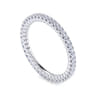 Eternity Band Wedding Ring in 14k White Gold with Round Natural Diamond at Gabriel & Co.
