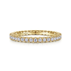 Faenza - 14K Yellow Gold Diamond Anniversary Band