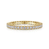 Eternity Band Wedding Ring in 14k Yellow Gold with Round Natural Diamond at Gabriel & Co.