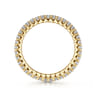 Eternity Band Wedding Ring in 14k Yellow Gold with Round Natural Diamond at Gabriel & Co.