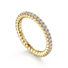 Eternity Band Wedding Ring in 14k Yellow Gold with Round Natural Diamond at Gabriel & Co.