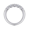 Straight Wedding Ring in 14k White Gold with Round Natural Diamond at Gabriel & Co.