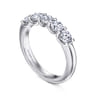 Straight Wedding Ring in 14k White Gold with Round Natural Diamond at Gabriel & Co.