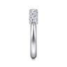Straight Wedding Ring in 14k White Gold with Round Natural Diamond at Gabriel & Co.