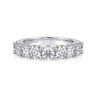 Straight Wedding Ring in 14k White Gold with Round Natural Diamond at Gabriel & Co.