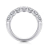 Straight Wedding Ring in 14k White Gold with Round Natural Diamond at Gabriel & Co.
